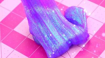 Голубой СЛАЙМ С блестками