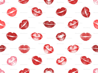 Фон с поцелуями