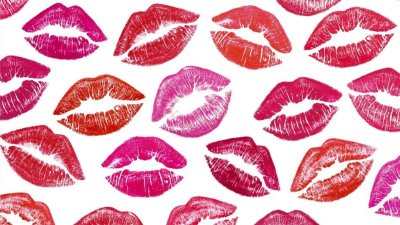 Красивый отпечаток губ