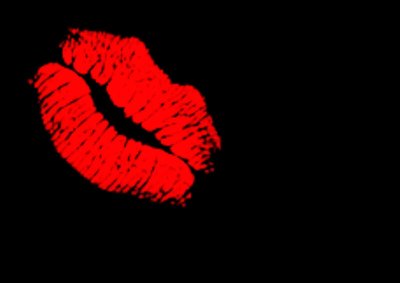 Поцелуй на черном фоне