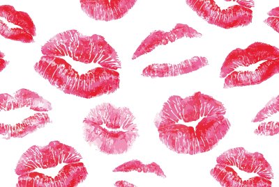Отпечатки губ на бума