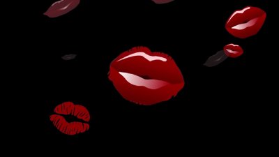 Губы на темном фоне