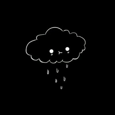 Облачко на черном фоне