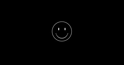 Смайлик на черном фоне