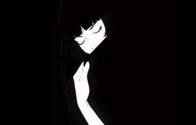 Аниме девушки на черном фоне