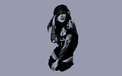 Тёмные обои девушки