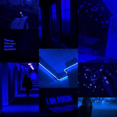 Эстетика темно синего цвета коллаж