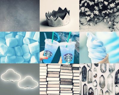 Голубой коллаж