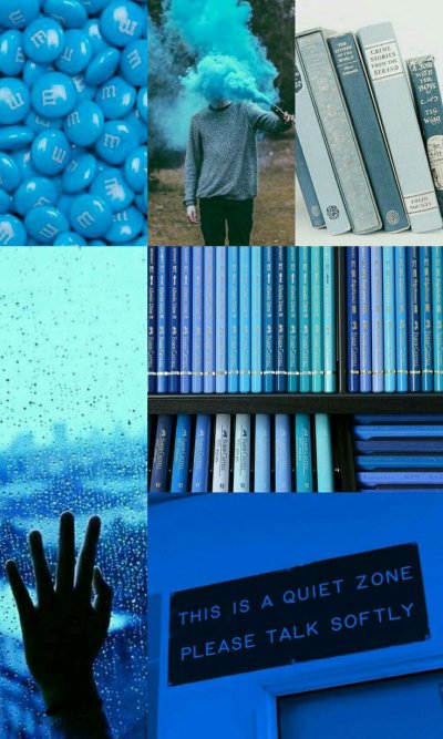 Голубой цвет коллаж