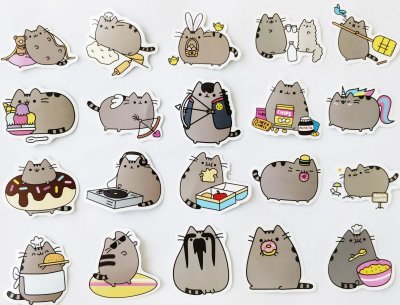 Набор стикеров кот Пушин