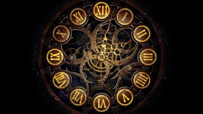 Часы на красивом фоне