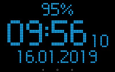 Скринсейвер электронные часы