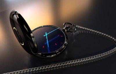 Электронные часы на цепочке