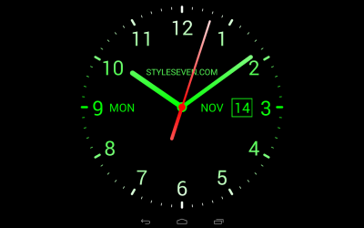 Аналоговые часы на экран