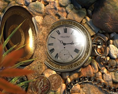 Часы на красивом фоне