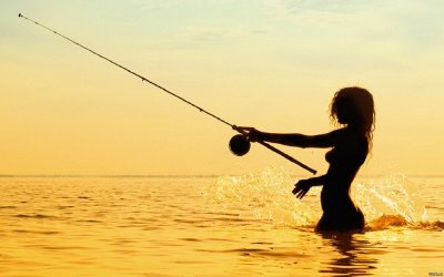 Фон для рабочего стола рыбалка