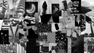 Черно белый коллаж