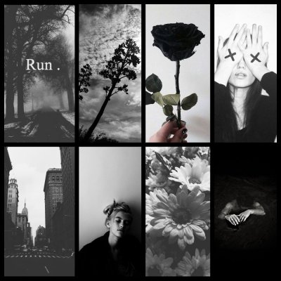 Коллаж черно белый Эстетика