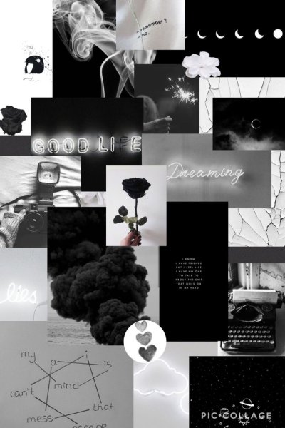 Черно белый коллаж