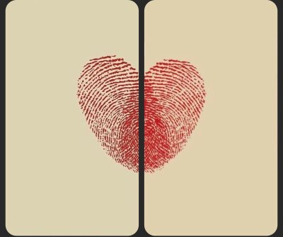 Сердечко из отпечатков