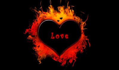 Сердце на черном фоне