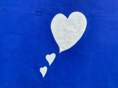 Blue monochrome Heart Wallpaper