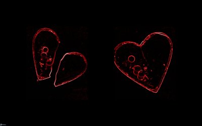 Сердце на черном фоне
