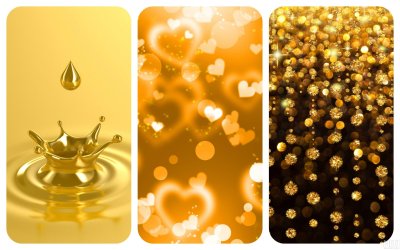 Золотистые обои