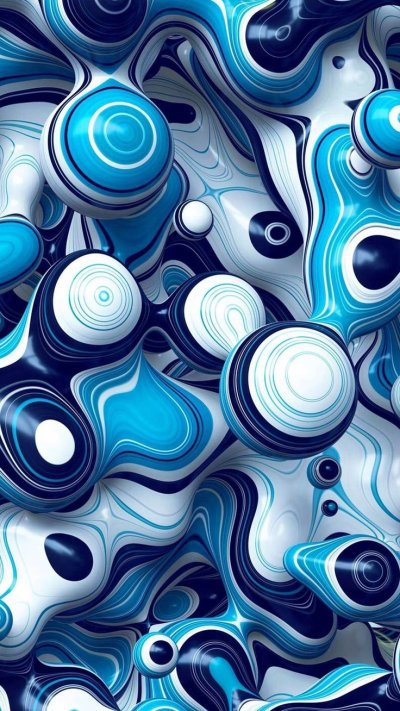 Сине белая абстракция