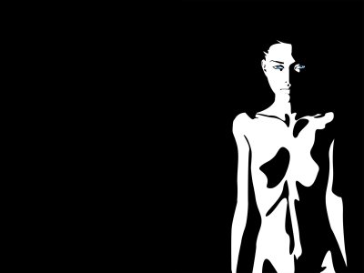 Силуэт девушки рисунок