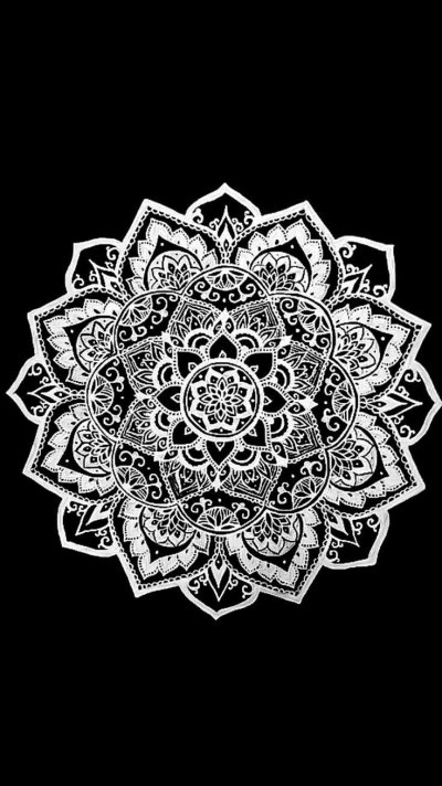 Мандала черно белая