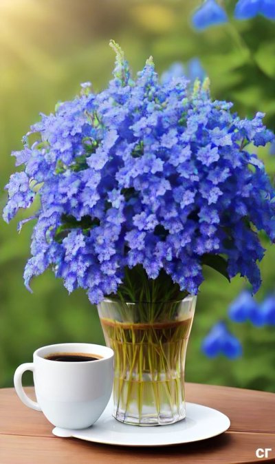 Сенполия букет незабудок