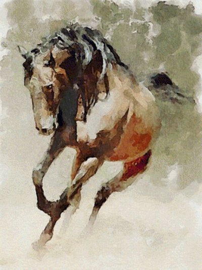 Живопись акварелью лошади