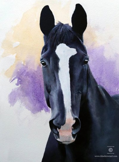 Лошадь рисунок гуашью