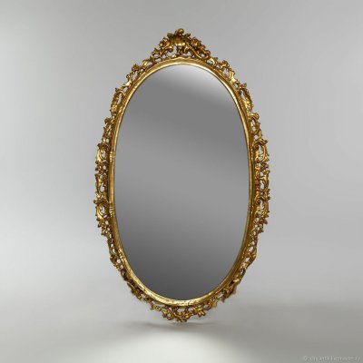 Антикварное овальное зеркало