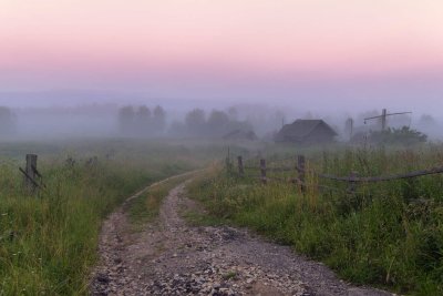 Деревня в тумане