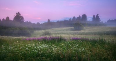 Утренний пейзаж деревня Герасимов