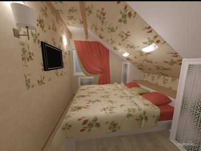 Обои в маленькую спальню на дачу