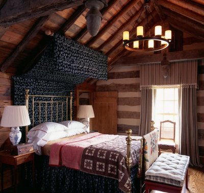 Спальня в стиле охотничьего домика