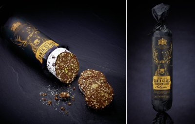 Красивая упаковка шоколадной колбасы