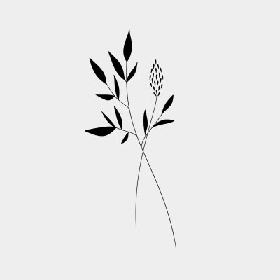 Веточка тату эскиз