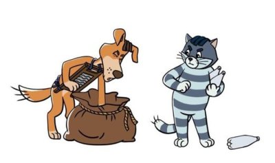 Герои мультфильма Простоквашино Матроскин