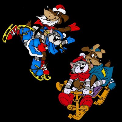 Новогодние персонажи мультфильмов