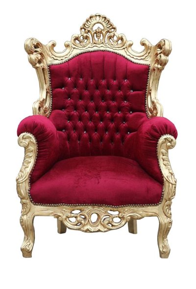 Красное кресло с золотом