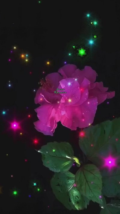 Мерцающие фиолетовые цветы