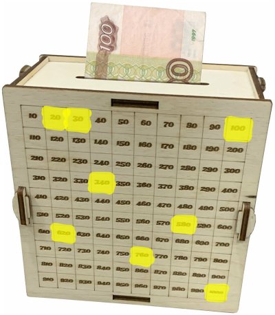 Копилка для денег с цифрами