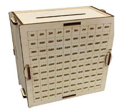 Ящик копилка для денег с цифрами