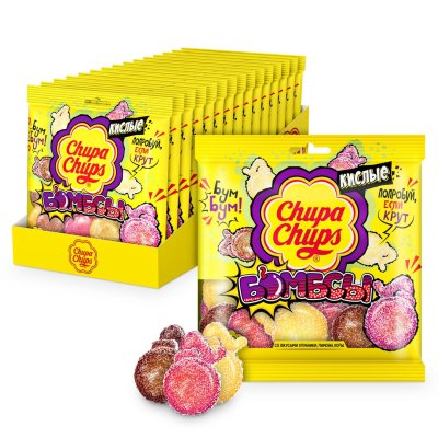Жевательный мармелад chupa chups кислые бомбсы