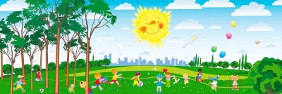 Лето дети панорама