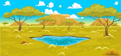 Фон для мультика Африка для детей